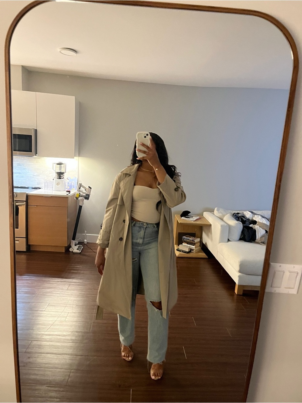 Beige Trench Coat - Classic Long Coat